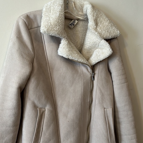 SHOW Me Your Mumu Calgary Coat in Horchata Faux Suede Cream Shearling - Picture 6 of 14